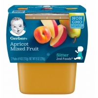 嘉宝果泥二阶段辅食Gerber 2nd Foods Apricot Mixed Fruit Baby