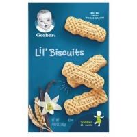 嘉宝手指小饼干辅食Gerber Lil' Biscuits Vanilla Wheat - 4.44
