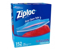 Ziploc保鲜袋 152个 Ziploc Gallon Freezer Bags, 152-cou