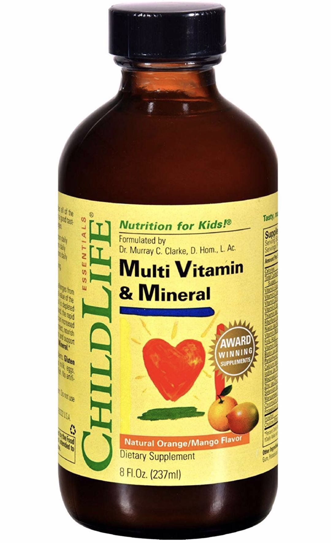 童年时光多种维生素 childlife multi vitamin & mineral8fl