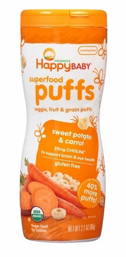 禧贝喜贝贝喜泡芙辅食Happy Baby Happy Puffs Organic Sweet Pot