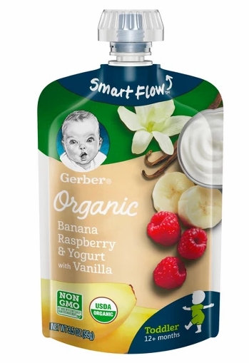 嘉宝酸奶果泥辅食Gerber Organic Toddler Banana Raspberry &a