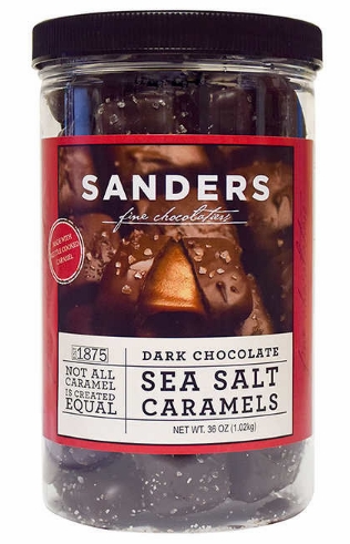 黑巧克力Sanders Dark Chocolate Sea Salt Caramels 36 oz